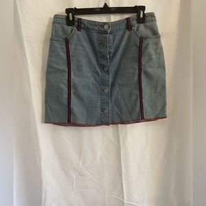 Tahari Jeans Mini Skirt with Red Trim Accent